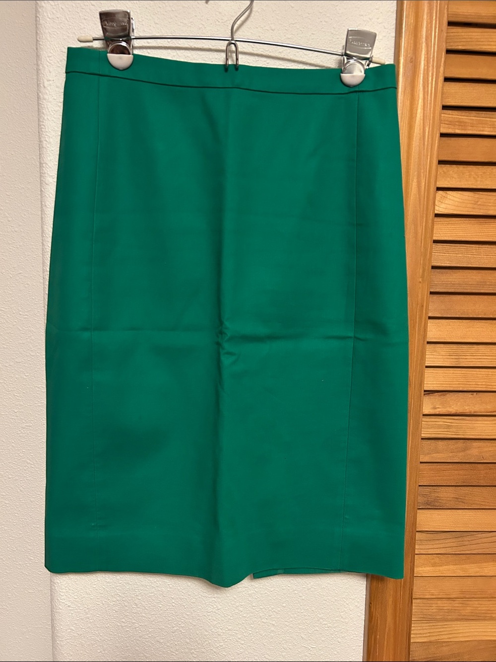 J. Crew Emerald Green Pencil Skirt Cotton Twill,  Size 0O